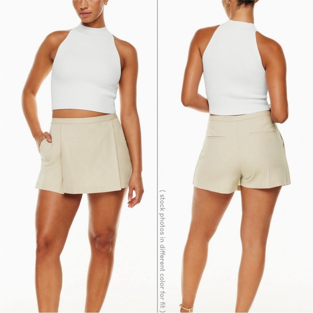 Aritzia Sculpt Knit Mockneck Halter Top